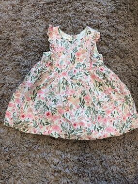 Floral Ruffle Sundress for Girls - Pink